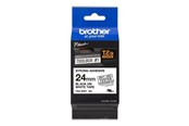 Papier, papier fotograficzny i etykiety - Brother Tape brother 24 mm black/white tze-s251 strong adhesive - TZS251