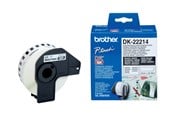 Papier, papier fotograficzny i etykiety - Brother DK-22214 Continuous Paper Label Roll – Black on White 12mm wide - DK-22214