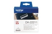 Papier, papier fotograficzny i etykiety - Brother Film tape brother 29 mm 15.24 m black/white - DK-22211