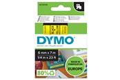 Papier, papier fotograficzny i etykiety - DYMO ® D1 Tape 6mm x 7m black on yellow - 43618