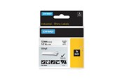 Papier, papier fotograficzny i etykiety - DYMO ® Rhino Industrial Tape 12 mm x 5.5m coloured vinyl black on white - 18444
