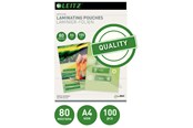 Laminowanie - Leitz Lamination pouch A4 80 mic. Box of 100 - 33818