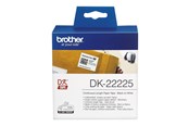 Papier, papier fotograficzny i etykiety - Brother DK22225 - Paper - Black On White - Roll (3.8 cm x 30.5 m) - DK22225