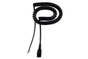 Kabel audio - Jabra Netcom  2 m. Spiral ledning m. mod - 8800-01-06