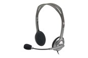 Sluchawki, zestaw sluchawkowy - Logitech H110 Stereo Headset - Grey - 981-000271