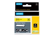 Papier, papier fotograficzny i etykiety - DYMO ® Rhino Industrial Tape 24 mm x 3.5 m flexible nylon black on yellow - S0773850