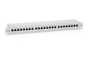 Akcesoria sieciowe - Digital Data Equip Premium 24-Port Cat.6 Shielded Patch Panel Light Grey - 326324