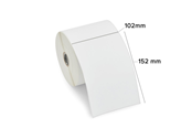 Papier, papier fotograficzny i etykiety - Zebra 800284-605 Z-Perform 1000D Direct Thermal Paper Labels Uncoated Permanent Adhesive 25mm Core Perforation (12-Pack) - 800284-605