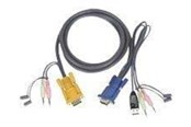 Kabel KVM - ATEN 2L-5302U - tastatur- / mus- / video- / lydkabel - 2L-5302U