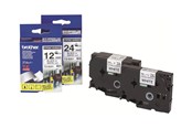 Papier, papier fotograficzny i etykiety - Brother Tape brother 12 mm black/white tze-s231 strong adhesive - TZES231