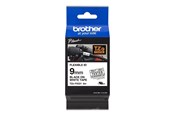 Papier, papier fotograficzny i etykiety - Brother 9 mm black/white tape-flexible - TZEFX221