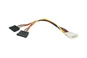 Kabel zasilający (wewnętrzny) - StarTech.com LP4 to 2 SATA Internal Power Splitter Cable - PYO2LP4SATA