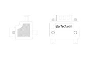 Kabel równolegly, szeregowy - StarTech.com Right Angle DB9 to DB9 Seri - GC99MFRA1