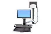 Uchwyt na monitor - Ergotron StyleView Sit-Stand Combo System with Worksurface and Medium Silver CPU Holder - 45-270-026