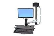 Uchwyt na monitor - Ergotron StyleView Sit-Stand Combo System with Worksurface and Small Black CPU Holder - 45-272-026