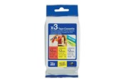 Papier, papier fotograficzny i etykiety - Brother TZe 31M3 - 3-Pack 1x black on red 1x black on white and 1x black on yellow laminated tape (12mm x 8m) - TZE31M3