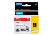 Papier, papier fotograficzny i etykiety - DYMO ® Rhino Industrial Tape 19 mm x 5.5m coloured vinyl white on red - 1805422