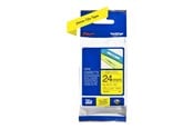 Papier, papier fotograficzny i etykiety - Brother TZE651 / TZe-651 Black on Yellow Ribbon (24mm x 8m) - TZE651