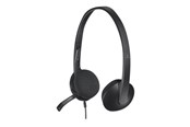 Sluchawki, zestaw sluchawkowy - Logitech H340 USB Headset - Black - 981-000475