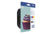 Tusz, toner i material eksploatacyjny - Brother LC123RBWBP / LC 123RBWBP 3-Pack Ink - Kartridż z tuszem Cyjan - LC123RBWBPDR