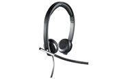 Sluchawki, zestaw sluchawkowy - Logitech H650e USB Headset Stereo Black - 981-000519