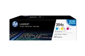 Tusz, toner i material eksploatacyjny - HP 304A / CF372AM 3-Pack Yellow Cyan Magenta Toner - Toner laserowy Cyjan - CF372AM
