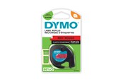 Papier, papier fotograficzny i etykiety - DYMO ® LetraTag Tape 12mm x 4m (black on red) 1-blister - S0721630