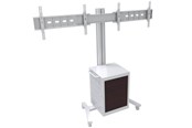 Uchwyty ścienne, uchwyty AV i meble AV - Multibrackets M Public Display Stand 180 Dual MediaBox4 Silver - Max 80 kg - recommended for 60" - 7350022737778
