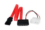 Kabel SATA & ATA - StarTech.com Slimline SATA to SATA with LP4 Power Cable Adapter - SLSATAF12