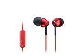 Słuchawki, zestaw słuchawkowy - Sony MDR-EX110AP Headset - Red - MDREX110APR.CE7