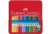 Przybory do pisania i rysowania - Faber-Castell Colour Pencil Jumbo Grip Metal tin of 16 - 110916