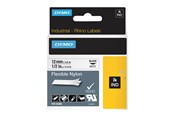 Papier, papier fotograficzny i etykiety - DYMO ® Rhino Industrial Tape 12 mm x 3.5m flexible nylon black on white - 18488