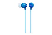 Słuchawki, zestaw słuchawkowy - Sony MDR-EX15AP - douszne - mikrofon - niebieskie - MDREX15APLI.CE7