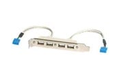 Kabel zasilajacy (wewnetrzny) - StarTech.com 4 Port USB A Female Slot Plate Adapter - USBPLATE4