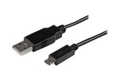 Kabel USB - StarTech.com Mobile Charge Sync USB to Slim Micro USB Cable for Smartphones and Tablets - USBAUB1MBK