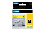 Papier, papier fotograficzny i etykiety - DYMO ® Rhino Industrial Tape 24 mm x 1.5m heat shrink tube black on yellow - 1805444