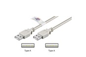 Kabel USB - Pro USB-A <-> USB-A - 5m - Szary - 4040849507984