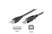 Kabel USB - Pro USB-A <-> USB-B 2.0 - 0.25m - Czarny - 4040849951299