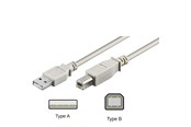 Kabel USB - Pro USB-A <-> USB-B 2.0 - 1.8m - Szary - 4040849609534