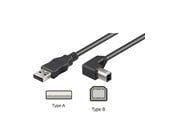 Kabel USB - Pro USB-A <-> USB-B 2.0 - 90° - 0.5m - Czarny - 4040849930164