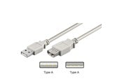 Kabel USB - Pro USB-A <-> USB-A - 3m - Szary - 4040849509612
