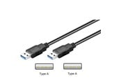 Kabel USB - Pro USB-A <-> USB-A - 0.5m - Czarny - 4040849957161