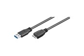 Kabel USB - Pro USB-A <-> USB Micro-B 3.0 - 1m - Czarny - 4040849951695