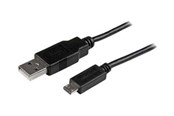 Kabel USB - StarTech.com Mobile Charge Sync USB to Slim Micro USB Cable for Smartphones and Tablets - USBAUB3MBK