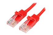 Kabel sieciowy - StarTech.com Snagless Cat 5e UTP Patch Cable - Czerwony - 3m - 45PAT3MRD