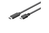 Kabel USB - Pro USB-C <-> USB Micro-B - 1m - Czarny - 4040849679933
