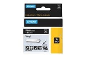 Papier, papier fotograficzny i etykiety - DYMO ® Rhino Industrial Tape 24 mm x 5.5m coloured vinyl white on black - 1805432