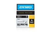 Papier, papier fotograficzny i etykiety - DYMO ® Rhino Industrial Tape 12 mm x 5.5m coloured vinyl white on black - 1805435