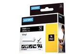 Papier, papier fotograficzny i etykiety - DYMO ® Rhino Industrial Tape 9 mm x 5.5m coloured vinyl white on black - 1805437