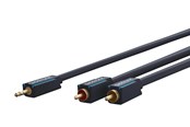 Kabel audio - ClickTronic MiniJack - 2xRCA Cas. - 3m - 4040849704680